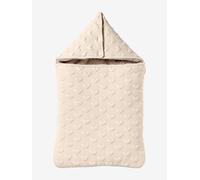 Nid d'ange motif coeur en jacquard beige TU