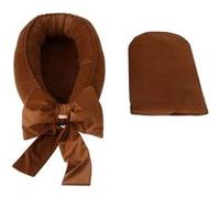 Cocon bébé avec nœud décoratif, réducteur de lit, nid bébé, douillet (couleur: marron)