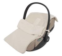 Jollein Nid d’Ange - Basic Knit - Oatmeal - Pour Siège Auto Groupe 0+ et Poussette - Compatible 3 et 5 Points - Tricot et Doublure Polaire