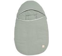 Sauthon Nid d'ange Nomade 0-3 mois 5 attaches double gaze de coton uni sauge vert 80x52x3cm