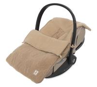 Jollein Nid d’Ange - Miffy Jacquard Teddy - Biscuit - Pour Siège Auto Groupe 0+ et Poussette - Compatible 3 et 5 Points - Tricot Jacquard avec Doublure Teddy