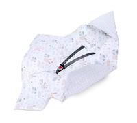 Nid d'ange pour siège auto et poussette - douce couverture Minky bébé double face avec capuche pour nouveau-né - utilisable printemps-automne en déplacement 90×90 cm Hiboux gris clair Oeko-Tex