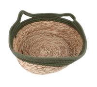 Nid de chat en paille,Lit de chat en paille,herbe tissée CatBed,Nid de chat tissé à la main