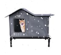 Nid de chat extérieur résistant aux intempéries Cache d'hiver imperméable | Maison pour animaux de compagnie extérieur avec protection contre les intempéries pour jardin Altana Garage Lapins