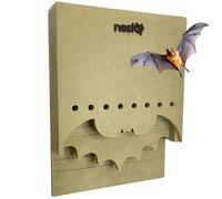 Nid de chauves-souris pour extérieur - Grande maison en bois avec 2 chambres - Design spécial pour attirer les chauves-souris - Installation facile avec 2 crochets - Séparateur amovible avec trous de