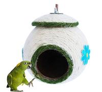 Nid de colibri | Nichoir à oiseaux en coquille de noix de coco naturelle tissée à la main, nichoir anti-morsure pour oiseaux, perroquets, perruches, inséparables, canaris et pinsons Keloc