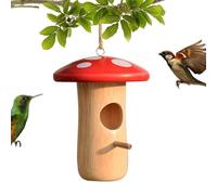 Nid De Colibri - Nichoir Suspendu Extérieur,Abri en Bois Champignon pour Jardin Balcon Terrasse Arbre Refuge Faune Sauvage