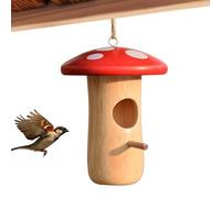 Nid De Colibri,Nid pour Colibris Champignon | Abri en Bois Champignon pour Jardin Balcon Terrasse Arbre Refuge Faune Sauvage