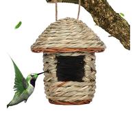 Nid de colibri rustique - Nichoir à oiseaux tissé à la main, respirant, naturel, doux, résistant aux intempéries | Accessoire de maison, de jardin, de cour, parfait pour les petits oiseaux