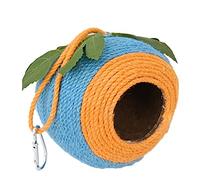 Nid de coquille de noix de coco pour perroquet, nichoir portable, nichoir d'élevage de perruches, nichoir réutilisable en coquille de noix de coco naturelle pour hirondelle, moineau
