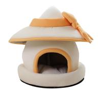 Nid de coton pour lapin - Cachette du chapeau de paille | Abri d'hiver confortable pour animaux de compagnie | Conception de refuge de confort multicouche doux - Structure de retraite en peluche chaud