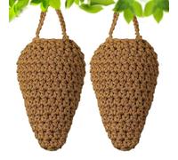Nid de guêpes artificielles - Lot de 2 leurres décoratifs à suspendre, contre les parasites, décoration résistante aux intempéries | Pour jardin, cour, maison, -toit, cour, insectes