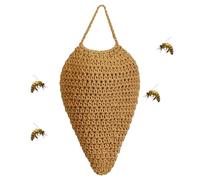 Nid de guêpes factice au crochet - Faux nid de frelons | naturel contre les guêpes - Nid de frelons crocheté fait à la main - Décoration à suspendre pour à frelons - Pour gouttières