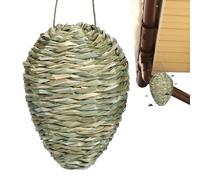 Nid de guêpes factice en roseaux tissés, nid de guêpes Artificiel, décoration à Suspendre, Pratique pour et Jaune, Vestes, décoration pour Maison, terrasse, Jardin, 17 x 23 cm