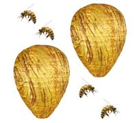 Nid de guêpes factice - Répulsif contre les guêpes - Résistant aux intempéries - Nid de guêpes - Empêche le nid de frelons