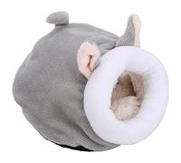 Nid de Hamster en Coton Mignon, Maison Chaude pour Petits Animaux, Nid de Couchage pour Animaux de Compagnie, Idéal pour Hamster et écureuil, Matériau de Haute qualité (bébé Gris)