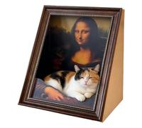 Nid de jouet pour chaton - 42x35x53cm, grattoir à cadre photo rétro, berceau en papier en bois élégant | Espace animal Sommeil Décoration d'intérieur Pièce Bureau Étude Sous-sol Balcon Arrière-cour
