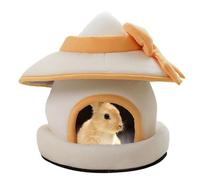 Nid de lapin - Maison chaude d'hiver en forme de chapeau | Cage amovible pour animaux de compagnie | Nid en coton pour lapin | Nid en coton en forme de chapeau pour petits animaux de compagnie