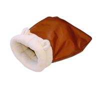 Nid de niche pour animaux de compagnie en cuir PU - Cachette confortable pour chatons, chiots, voyages en plein air, refuge apaisant pour l'hiver, la maison, l'intérieur | Lit doux et isolé