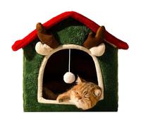 Nid de Noël pour chat | Par temps froid chaud - Maison pour chat sur le thème de Noël | Pour les petites et moyennes races de chiens de petite et moyenne taille, salon, chambre à coucher, balcon
