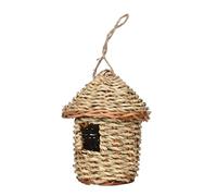 Nid de paille tissé à la main - Cabane à reed naturel, petite cage de nid suspendu pour les branches Ledges Balconies, largeur d'utilisation extérieure intérieure | Hatching House Accessories