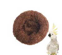 Nid de perroquet en coquille de noix de coco - Nid en coton doux rembourré | Protection chaude pour tourterelles, nymphes, perruches, cacatoès et autres oiseaux pendant la saison froide