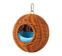 Nid de Perruche Oiseau Suspendu-nid d'élevage Lavable en Maison avec Tapis | Nid d'oiseau suspendu lavable avec cadre résistant à la offrant un abri confortable, un lit de couchage et un esp
