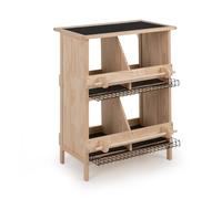 Nid de pondoir multiple en bois pour poules - Solide, résistant aux intempéries et polyvalent (4 nichoirs)