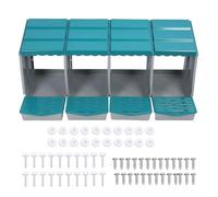 Nid de Poule en polypropylène, boîte de Ponte pour Poules et Canards, Design modulaire spacieux, Confortable et Facile à Nettoyer, avec Plateau Amovible, idéal pour Les poulaillers (4 Compartiments)