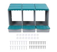 Nid de Poule en polypropylène, boîte de Ponte pour Poules et Canards, Design modulaire spacieux, Confortable et Facile à Nettoyer, avec Plateau Amovible, idéal pour Les poulaillers (3 cavités)