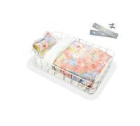 Nid de Sommeil pour Oiseau Lit Hamac Coussin Cabane Suspendue Cadre Métallique en Fer Intérieur Flanelle Doux, Rose, Rose, Style to 1