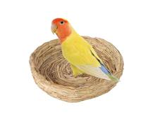 Nid d'élevage d'oiseaux - maison de base plate faite à la main, accessoire de cage naturel | Abri à nidification confortable pour colombes, perroquets, lapins, hamsters, cobayes, gerbilles, chinchilla