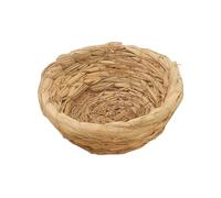 Nid d'élevage d'oiseaux - Paille tissée à la main, base plate, nichoir en fibre naturelle, lieu de repos, accessoire populaire confortable pour les petites espèces | Habitat de vie confortable pour