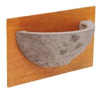 Nid d'hirondelle rustique en argile, plaque bois 24x14,5 cm