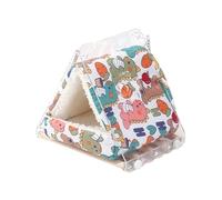 Nid d'oiseau - 18 x 14 x 19 cm, abri chaud à suspendre, perchoir doux, paradis pour perruches, litière en peluche conure, cabane isolée pour calopsittes | Utilisations de l'habitat confortable pour