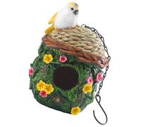 Nid d'oiseau à suspendre en résine pour cour d'élevage Maison de repos Observation sauvage Accessoires de jardin