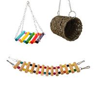 Nid d'oiseau balançoire en bois pour perroquets, perruches, conures, calopsittes petits animaux, maison pour animaux domestiques, décoration d'habitats pour perroquets gris africain pour petits