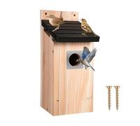 Nid d'oiseau - Cabane à Oiseaux Suspendue en Bois Naturel, nid de Colibri Suspendu pour l'extérieur | Cabane à Oiseaux étanche en Bois, décoration pour Patio, pelouse, Arbre, fenêtre, Cour, Balcon