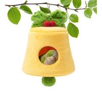 Nid d'oiseau chaud d'hiver, cabane de couchage en forme de cloche en peluch | Nid d'oiseau en forme de cloche en peluche épaisse avec intérieur chaud et confortable pour perruches calopsittes, tourtereau