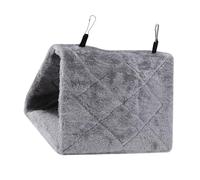 Nid d'oiseau Chaud d'hiver, lit à Oiseaux pour Accessoires de Cage, hamac Suspendu en Peluche Douce, Tente de cabane cachée avec Crochet pour Oiseaux, Perroquet, lit Chaud d'hiver (S)