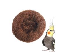 Nid d'oiseau chaud - Lit en coquille de noix de coco avec tampon en coton doublé de velours, espace de couchage confortable | Litière pour petits oiseaux, chaleur hivernale, repos pour perruches