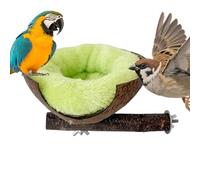 Nid d'oiseau chaud, maison anti-picorage, 18 x 14 x 7,5 cm, nid de cage d'élevage avec matériau doux, maison pour oiseaux, nidification avec design confortable, habitat pour calopsitte conure amour