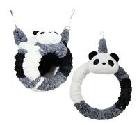 Nid d'oiseau chaud - Nid d'hiver en forme de panda | Balançoire pour calopsitte | pour jeu centre d'activités perruches, perroquets gris, aviaires, vétérinaires, refuges pour animaux