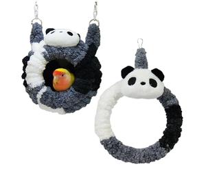 Nid D'Oiseau Chaud pour Cage - Nid d'hiver en Forme De Panda Calopsitte | Jouet Balançoire Suspendue Oiseaux - pour Ara Conure Perruches Vétérinaires Refuges Animaux Dresseurs Propriétaires Anima