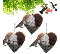 Nid d'oiseau en Fibre Fait Main, Support pour nids d'oiseaux, Maison d'observation extérieure Deux Saisons, Conception de Maisons pour Oiseaux nicheurs, Maison d'oiseaux d'art pour Jardin (3pcs)