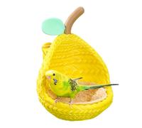 Nid d'oiseau en forme de poire pour animal domestique avec tampon en coton - Repose-cage pour canari, inséparable, pinson, perroquet, conure, calopsitte hiver été