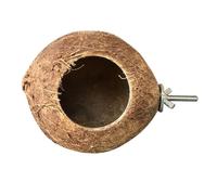 Nid d'oiseau en noix de coco naturelle pour perroquet, perruche