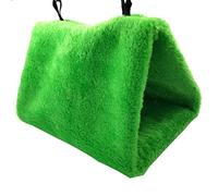 Nid d'oiseau, Hamac Suspendu en Forme de Cage Triangulaire for Animal Compagnie, lit Chaud Peluche, Pliable, Fournitures sécurité suspendues, Rose, Taille L(Green,S)