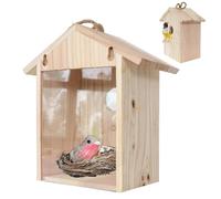 Nid D'oiseau - Mangeoire À Oiseaux De Fenêtre | Cage À Oisaux Créative avec Ventouse pour Jardin Et Villa, Nichoir À Visualisation Claire pour Oiseaux Sauvages À L'extérieur, Maison en Plastique Dura