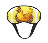 Nid d'oiseau poulet doré C'est un masque pour les yeux à bord noir. Le masque doux pour les yeux peut améliorer la qualité du sommeil et est adapté pour l'intérieur, l'extérieur et les voyages.